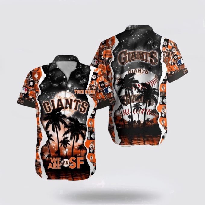 MLB San Francisco Giants Fan Hawaiian Shirt with Custom Coconut Logo Pattern