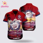 Washington Nationals Hawaiian Shirt: Custom Beach Pattern for MLB Fans