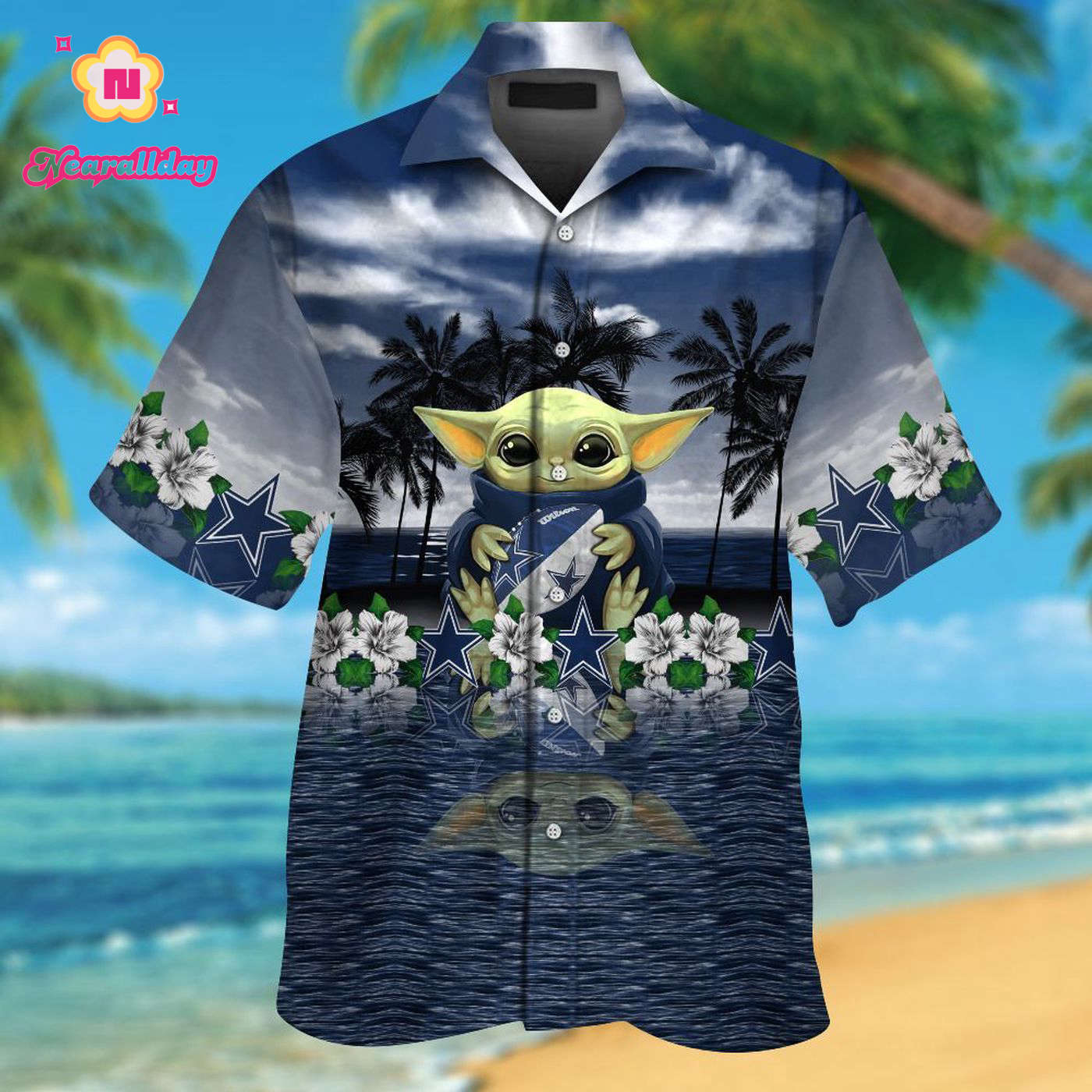 Dallas Cowboys & Baby Yoda Hawaiian Shirt Dallas Cowboys & Baby Yoda Hawaiian Shirt