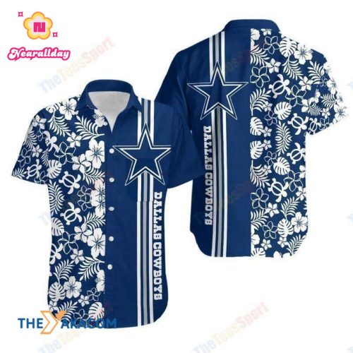 Dallas Cowboys Flowers Print Great Gift For Fan Hawaiian Shirt