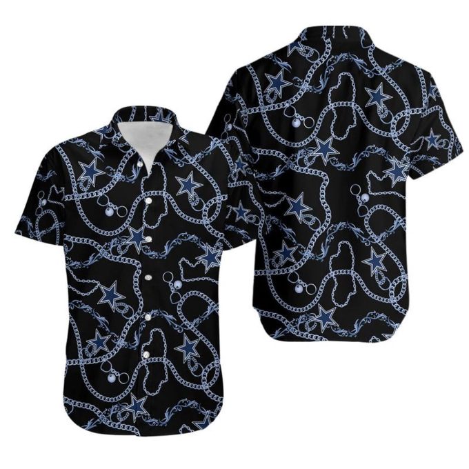 Dallas Cowboys Hawaiian Shirt NTropical Flower Short Sleeve Slim Fit Body