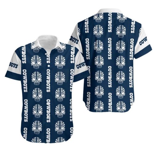 Dallas Cowboys Hawaiian Shirt NTropical Flower Short Sleeve Slim Fit Body