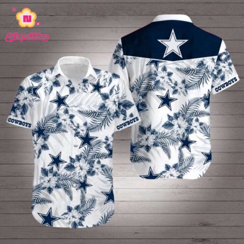 Dallas Cowboys Hawaiian Shirt Summer Gift Tropical Flower Slim Fit Body