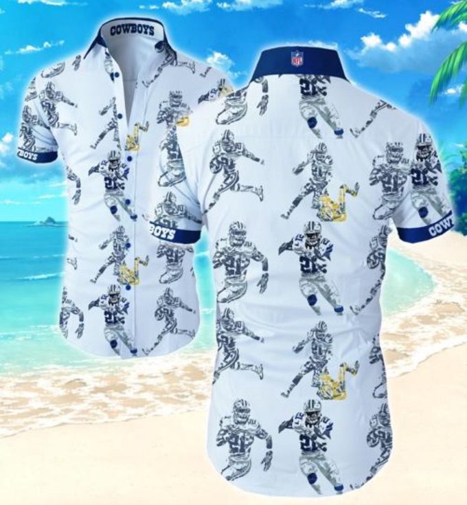 Dallas Cowboys Hawaiian Shirt Summer Gift Tropical Flower Slim Fit Body