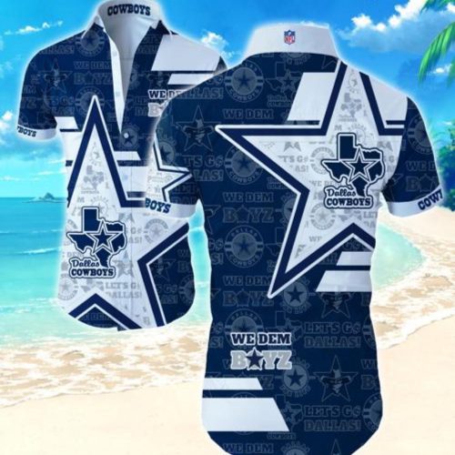 Dallas Cowboys Hawaiian Shirt Summer Gift Tropical Flower Slim Fit Body