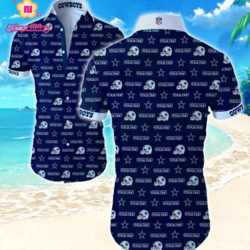 Dallas Cowboys Hawaiian Shirt Summer Gift Tropical Flower Slim Fit Body