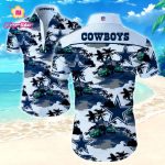 Dallas Cowboys Hawaiian Shirt Summer Gift Tropical Flower Slim Fit Body