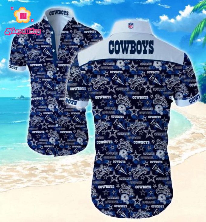 Dallas Cowboys Hawaiian Shirt Summer Gift Tropical Flower Slim Fit Body