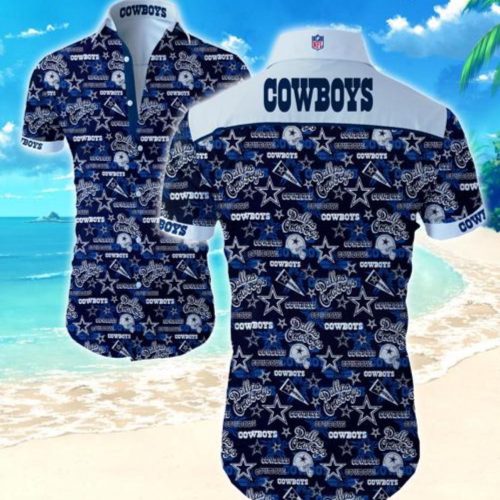 Dallas Cowboys Hawaiian Shirt Summer Gift Tropical Flower Slim Fit Body