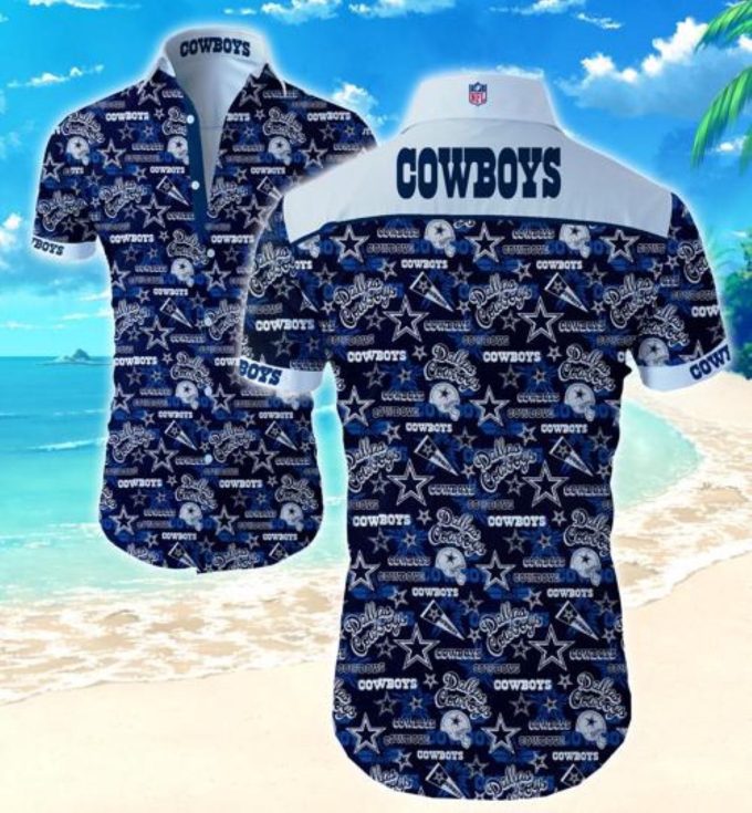 Dallas Cowboys Hawaiian Shirt Summer Gift Tropical Flower Slim Fit Body