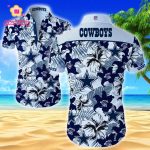 Dallas Cowboys Hawaiian Shirt Summer Gift Tropical Flower Slim Fit Body