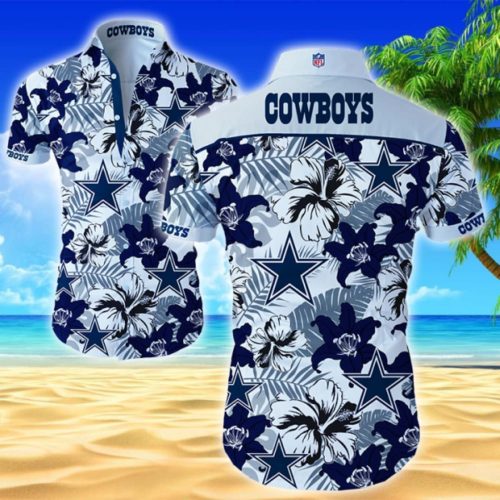 Dallas Cowboys Hawaiian Shirt Summer Gift Tropical Flower Slim Fit Body