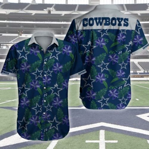 Dallas Cowboys Hawaiian Shirt Summer Gift Tropical Flower Slim Fit Body
