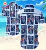 Dallas Cowboys Hawaiian Shirt Summer Gift Tropical Flower Slim Fit Body