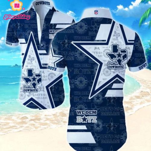 Dallas Cowboys Hawaiian Shirt Summer Gift Tropical Flower Slim Fit Body
