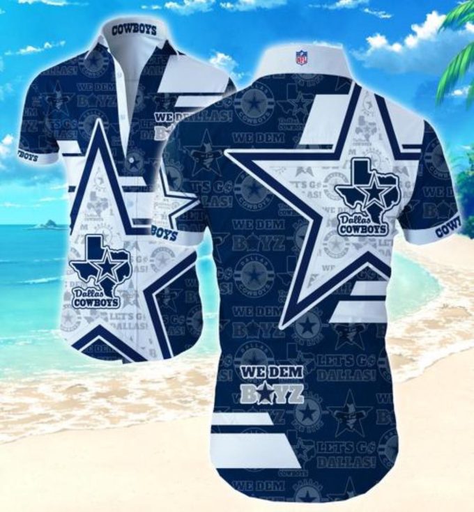 Dallas Cowboys Hawaiian Shirt Summer Gift Tropical Flower Slim Fit Body