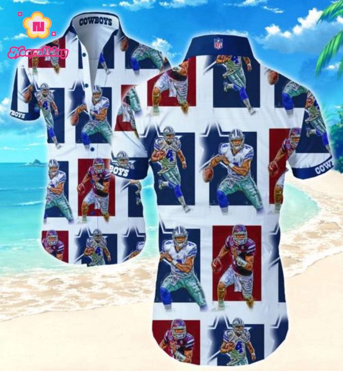 Dallas Cowboys Hawaiian Shirt Summer Gift Tropical Flower Slim Fit Body
