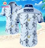 Dallas Cowboys Hawaiian Shirt Summer Gift Tropical Flower Slim Fit Body