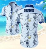 Dallas Cowboys Hawaiian Shirt Summer Gift Tropical Flower Slim Fit Body