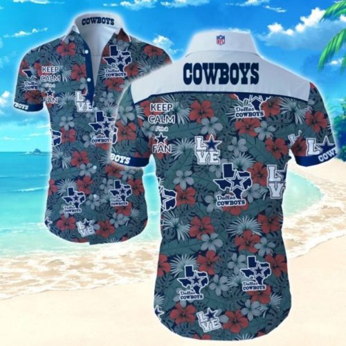 Dallas Cowboys Hawaiian Shirt Summer Gift Tropical Flower Slim Fit Body