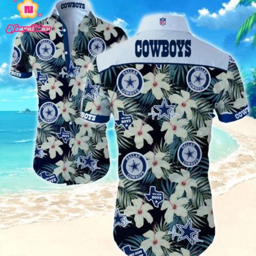 Dallas Cowboys Hawaiian Shirt Summer Gift Tropical Flower Slim Fit Body