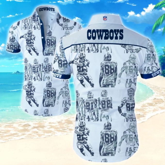 Dallas Cowboys Hawaiian Shirt Summer Gift Tropical Flower Slim Fit Body