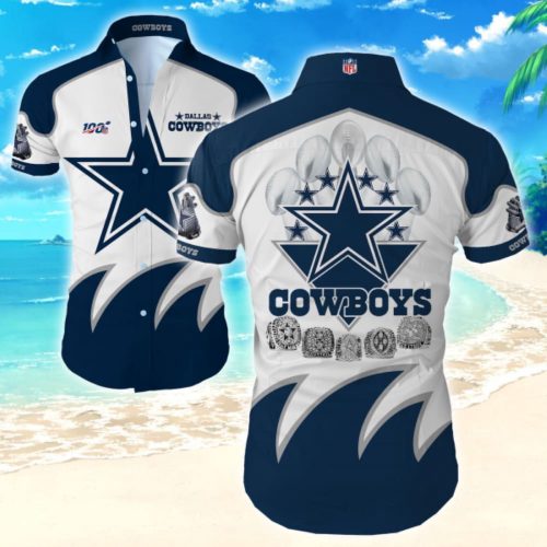 Dallas Cowboys Hawaiian Shirt Summer Gift Tropical Flower Slim Fit Body