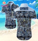 Dallas Cowboys Hawaiian Shirt Summer Gift Tropical Flower Slim Fit Body