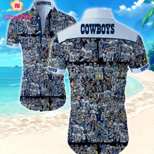 Dallas Cowboys Hawaiian Shirt Summer Gift Tropical Flower Slim Fit Body