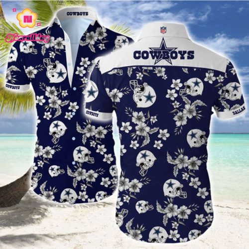 Dallas Cowboys Hawaiian Shirt Summer Gift Tropical Flower Slim Fit Body