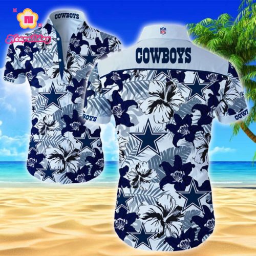 Dallas Cowboys Hawaiian Shirt Summer Gift Tropical Flower Slim Fit Body