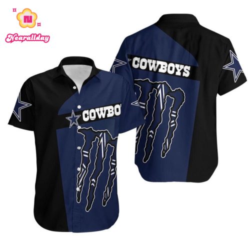 Dallas Cowboys Monster Energy Hawaiian 2D TShirt