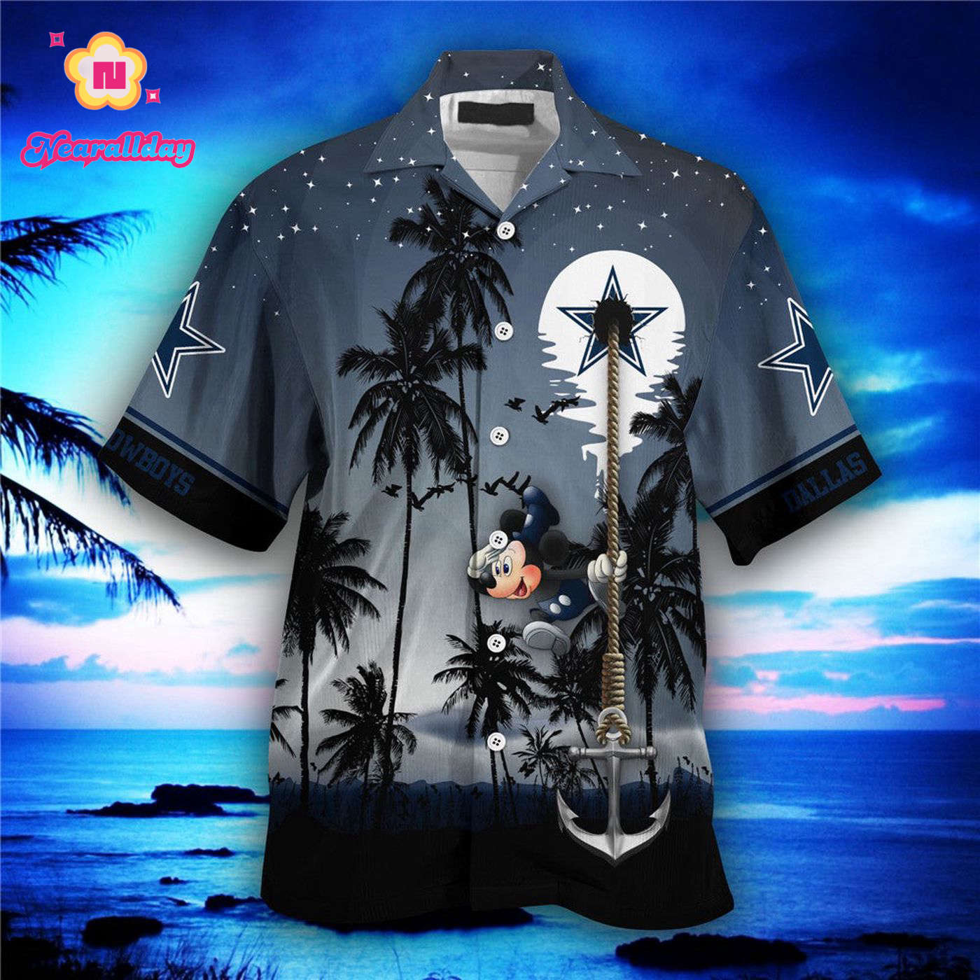 Dallas Cowboys Starry Night Hawaiian Shirt Dallas Cowboys Starry Night Hawaiian Shirt