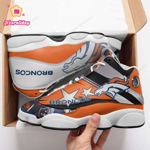 Denver Broncos Air Jordan 13 Sneaker Custom For Fans Gift