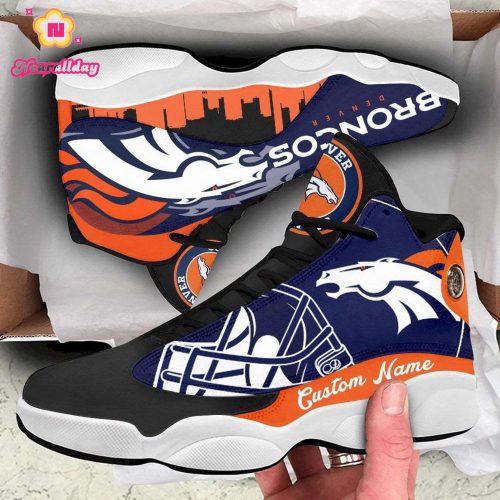 Denver Broncos Air Jordan 13 Sneaker Custom For Fans Gift