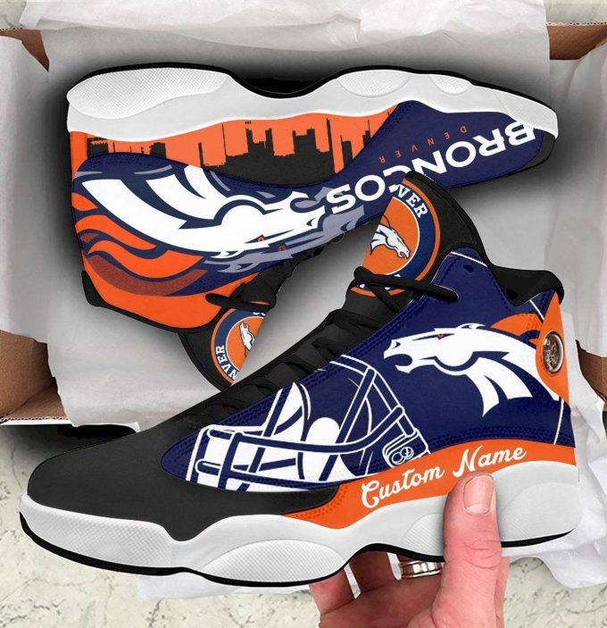 Denver Broncos Air Jordan 13 Sneaker Custom For Fans Gift