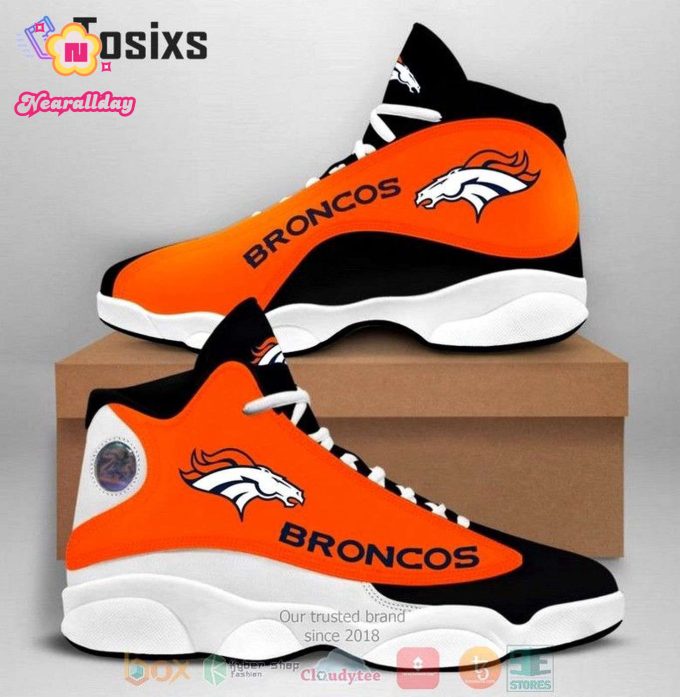 Denver Broncos Air Jordan 13 Sneaker Custom For Fans Gift