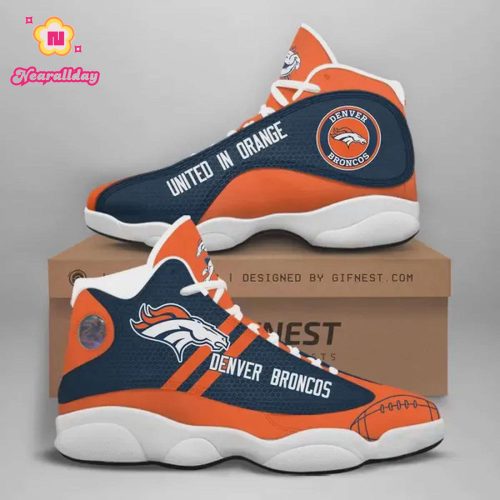 Denver Broncos Air Jordan 13 Sneaker Custom For Fans Gift