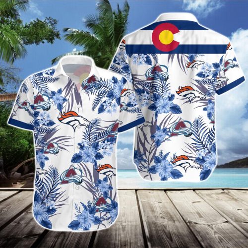 Denver BRONCOS, Colorado AVALANCHEHawaiian Shirt Gift