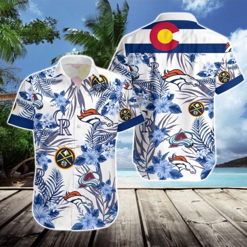 Denver BRONCOS NUGGETS ROCKIES AVALANCHE Hawaiian Shirt Gift – Colorado Sports Fan Apparel