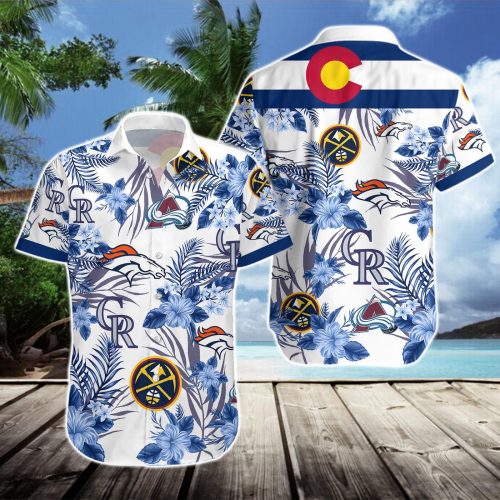 Denver Sports Hawaiian Shirt Gift Set – Broncos Nuggets Rockies Avalanche