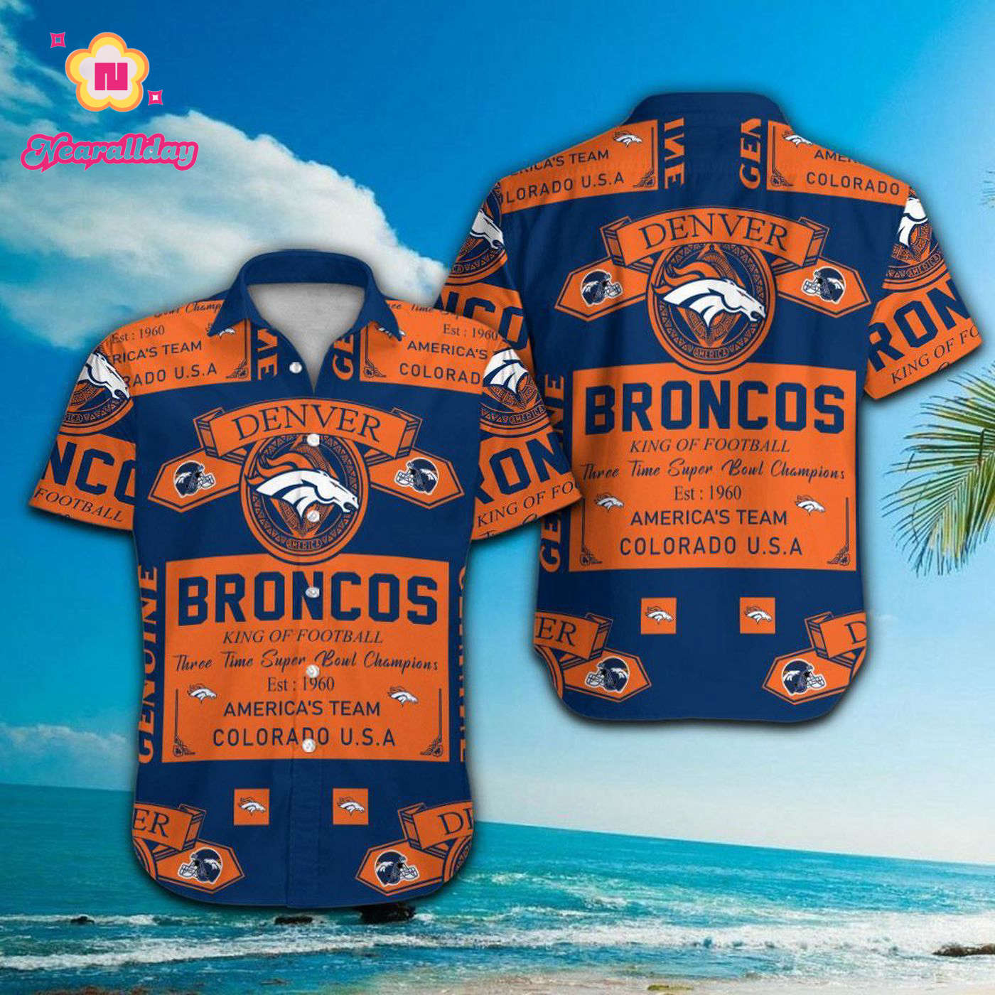 Denver Broncos Hawaiian Shirt Gift for Men Women #15 Denver Broncos Hawaiian Shirt Gift for Men Women #15