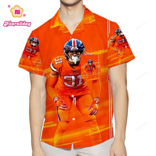 Denver Broncos Justin Simmons1 3D All Over Print Summer Beach Hawaiian Shirt With Pocket