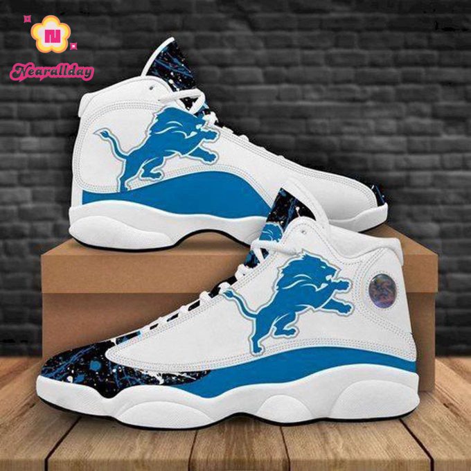 Detroit Lions Air Jordan 13 Sneaker Custom For Fans Gift