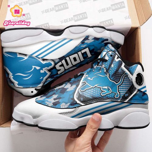 Detroit Lions Air Jordan 13 Sneaker Custom For Fans Gift