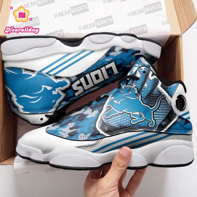 Detroit Lions Air Jordan 13 Sneaker Custom For Fans Gift