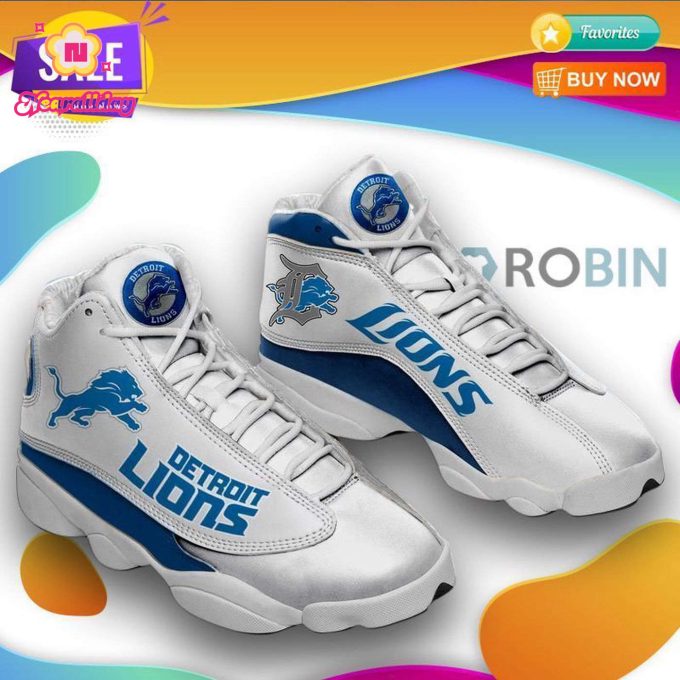 Detroit Lions Air Jordan 13 Sneaker Custom For Fans Gift