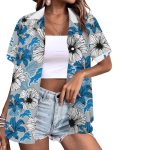 Detroit Lions Flower Tropical Floral Aloha Hawaiian Shirt