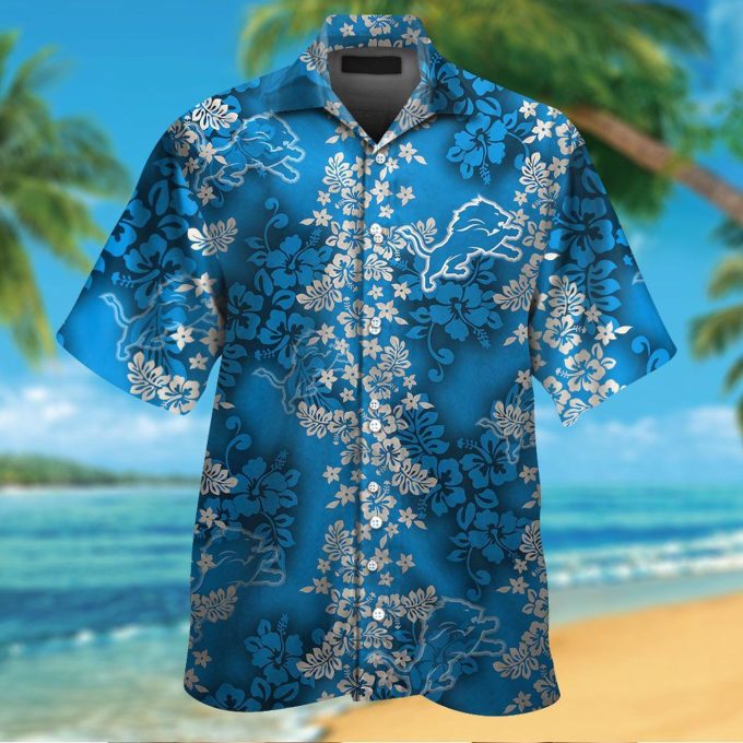 Detroit Lions Hawaiian Shirt Gift for Men Women #13