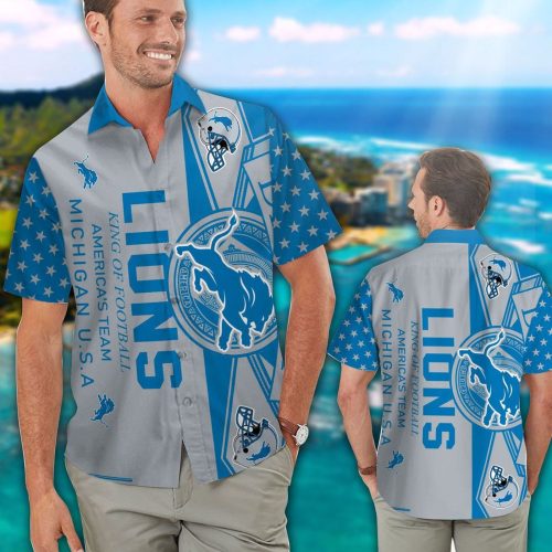 Detroit Lions Hawaiian Shirt Gift for Men Women #25